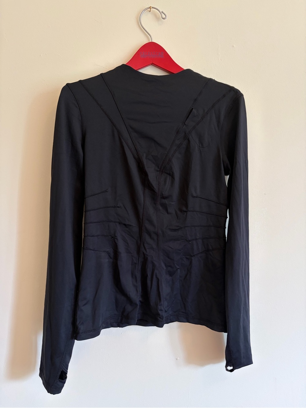 Vintage Lululemon Women’s Black Long-Sleeve Slim Fit Scuba Top